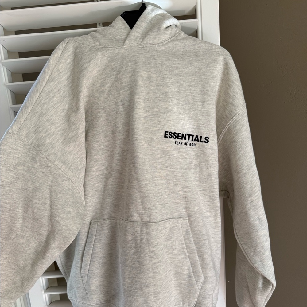 Fear of God Essentials Light Gray Hoodie